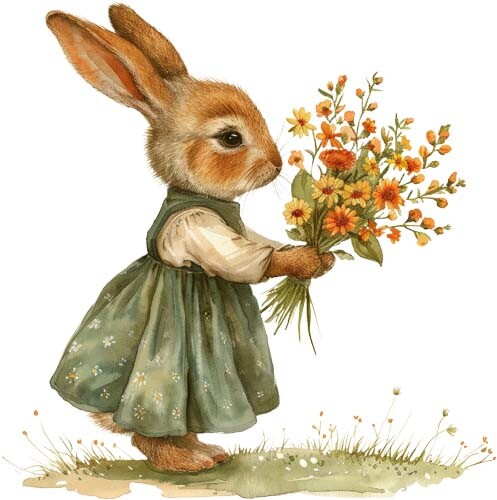 Colourful peter rabbit rose - rabbit,