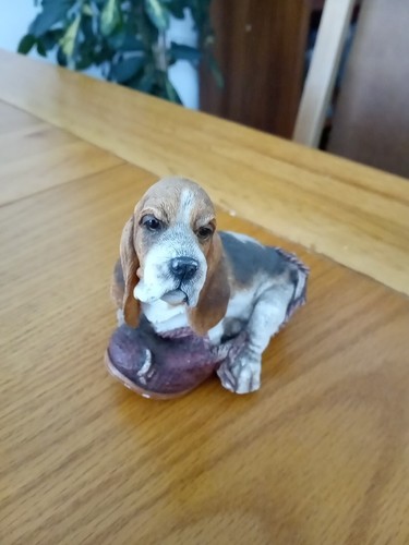 Basset puppy with slipper - basset,