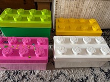 4 Lego EMPTY boxes, in pink