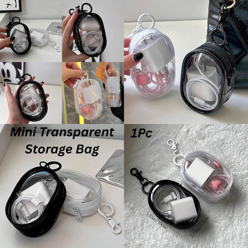 Mini clear zipper - clear, bag
