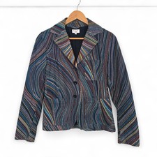 Paul Smith Womens Blazer Embroidered Signature Swirl IT 42 UK 10 Rare Unique