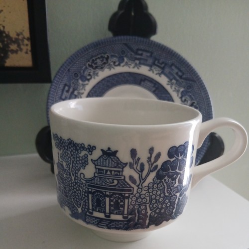 Vintage ironstone blue - vintage,