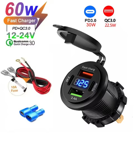 12v usb socket charger camper - 12v,
