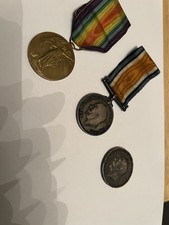 WW1 Medals,  Campaign And Victory Medals Pte W Wells With Ribbons. LAN FUS.