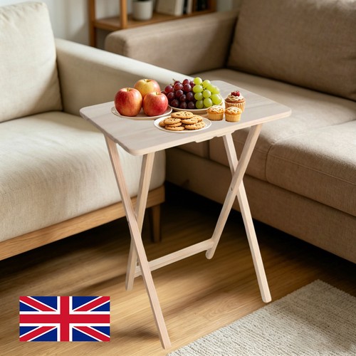 Wooden folding snack table - wooden, tv