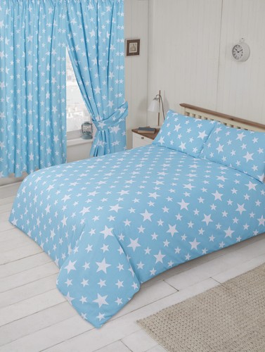 Single bed stars duckegg - single,