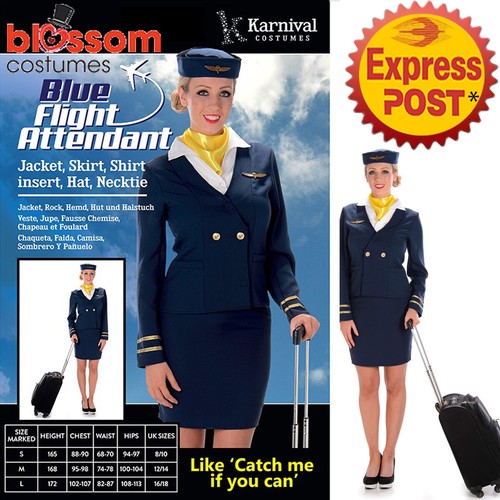 Ca224 blue flight attendant - ca224,