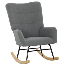 Grey Rocking Chair Wingback