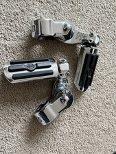 Harley Davidson Chrome crash bar mountings and highway pegs good condition