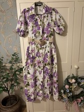 ZARA FLORAL LILAC MIDI DRESS
