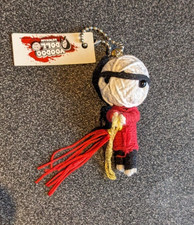 Voodoo Doll Keychain Keyring - Red White Black - New with Tag