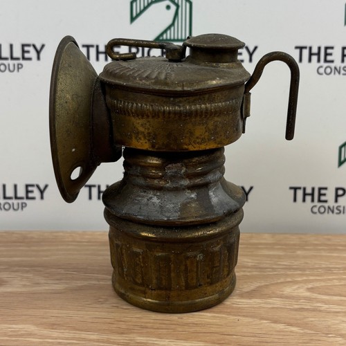 Vintage brass miners lamp - vintage,