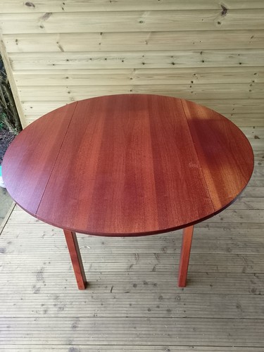 Mcm mahogany drop leaf table - mahogany,