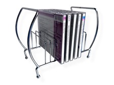Vintage Chrome Wire CD Rack