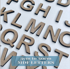 MDF Wooden Letters 3cm - 30cm