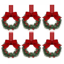 6Pcs Small Christmas Wreaths