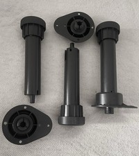 3 Kitchen Cabinets Adjustable Black Plastic Legs. For Sale