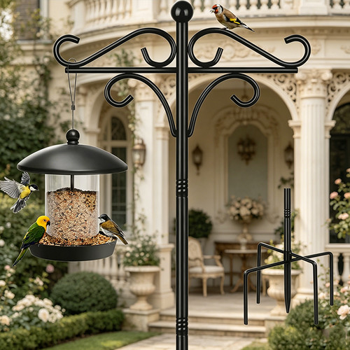 Heavy duty bird - feeder, pole