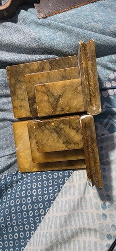 Pair vintage genuine alabaster - pair,