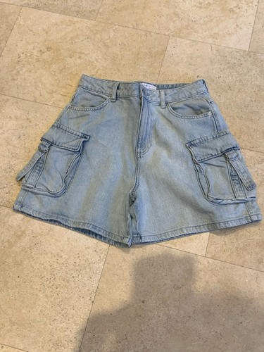 Light blue denim - cargo, shorts