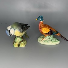 Vintage Beswick Blue Tit Figurine 992 Garden Bird Collection & Small Pheasant