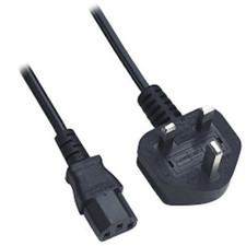 13A Power Cord UK Plug to IEC