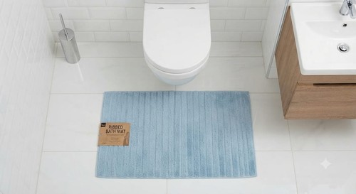 Blue microfibre non slip - microfibre, non-slip