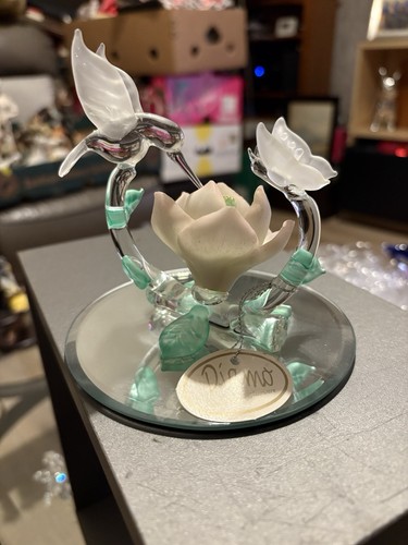 Glass hummingbird figurine - hummingbird,