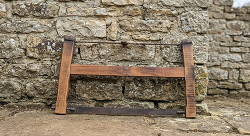 Antique wooden bow saw frame - antique,