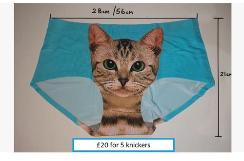 Ladies pussy cat knickers - 5,