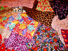 Material off-cuts/Scraps /Remnants  2 packs of 6 mixed designs