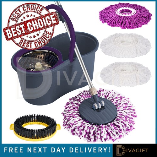 Grey mop bucket set microfiber - mop,