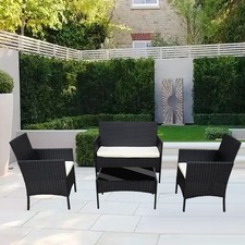 4PCS Rattan Sofa Set Garden