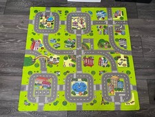 9 x Foam Road Tiles Traffic Interlocking Squares For Children