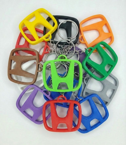 Printed honda logo keychain - 3d,