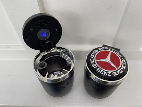 Car ashtray with lid - ashtray, led