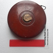 Vintage John Rabone & Son Birmingham England 100ft leather tape measure