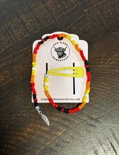 Beaded hair clip red - beaded,