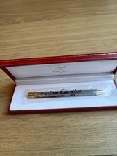 Vintage Must De Cartier Ballpoint Pen /Silver Gold with original Box