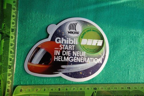 Old sticker motorcycle helmets