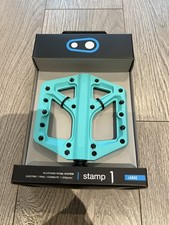 Crank Brothers  Pedals Stamp 1  Turquoise green Flat MTB Large Genuine