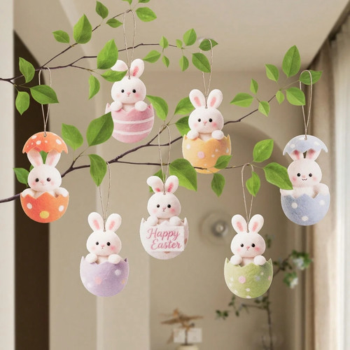Easter bunny hanging ornaments - easter,