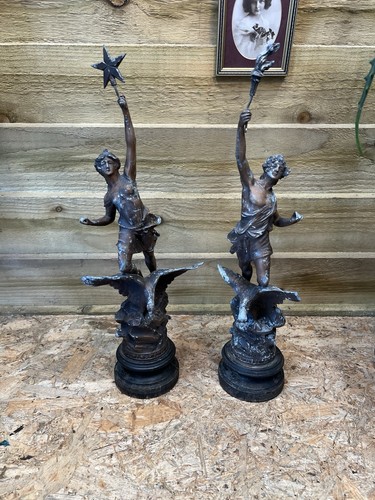 Antique spelter figures - figures, le