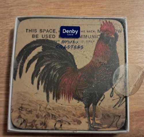 Denby cockeral coasters - x, 6