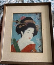 Bead art, Japanese Bead  painting, Framed painting, Antique