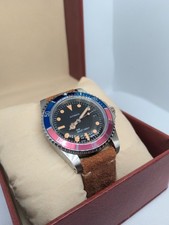 NH35 Mod Watch automatic custom Vintage Diver Pepsi 39.5mm