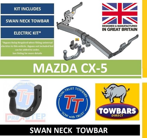 Towbar swan neck - swan, mazda