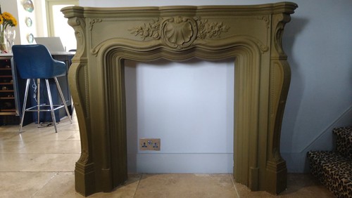 Ornate fireplace surround - fireplace,