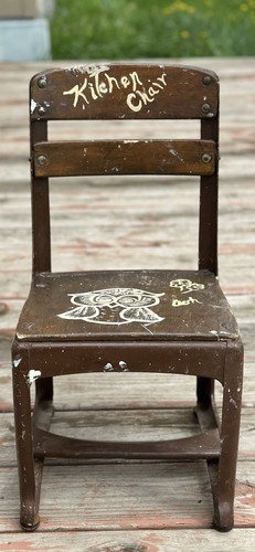 Vintage childs church chair - vintage,