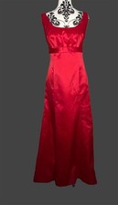 Dessy Collection Red Long Bridesmaid Dress Wedding Evening Prom Occasion Size 12
